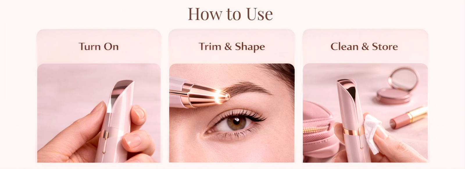 How to use eyebrow trimmer