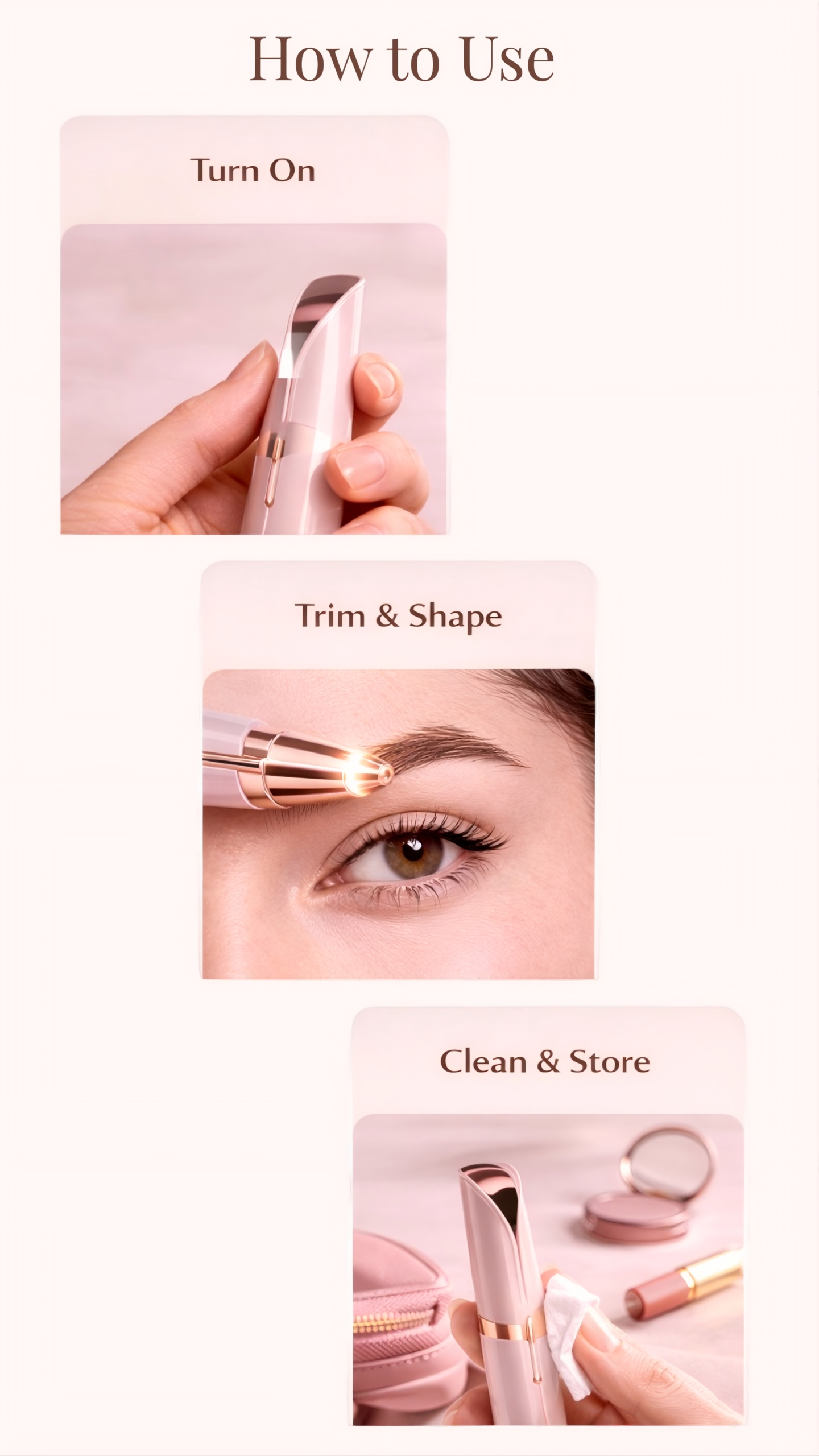How to use eyebrow trimmer